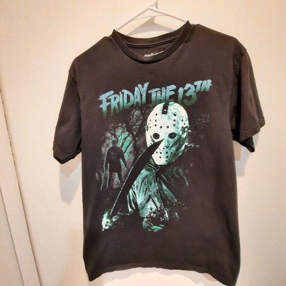 Friday the 13th T-shirt Size Medium Black Jason Horror Movie - Picture 1 of 6